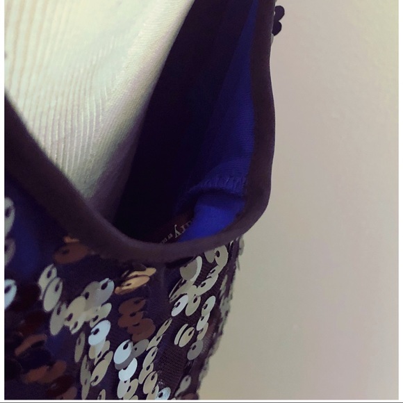 Laundry by Design black & sapphire sequin dress - Picture 5 of 6